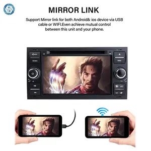 Araç dvd oynatıcı çalar pioneer android radyo çalar çift din gps Ford Focus 03-10 7 inç Android 11 DVD