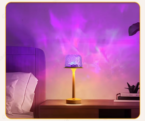 Modern High-Leg LED <strong>Table</strong> Lamp Romantic Night Projection Water Ripple Effect Remote Control Battery Operated Romantic Bedroom - Product Image 2