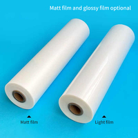 Film de plastification thermique BOPP pré-enduit brillant A3/33CM avec mandrin de 1 pouce pour photos, cartes de visite et impressions