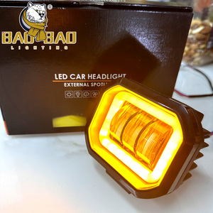 Luz de Trabajo LED BAOBAO Blanca y Amarilla de Plástico y Aluminio, Luces Auxiliares de Trabajo con 3 Lentes Xemon LED STAR PLUS para JEEP SUV - Product Image 1