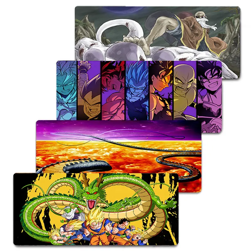 Grand tapis de souris Dragon Ball Z, vente en gros, pliable, personnalisé, tapis de souris de jeu, tapis de souris en caoutchouc, grand tapis de souris