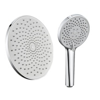 Pommeau de douche à main en silicone à 3 jets, plaqué ABS, haute pression, économie d'eau, pour salle de bain
