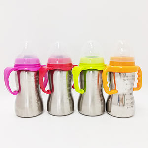 Biberons en acier inoxydable 304 faciles à prendre 10oz col large capacité de 290ml lait en métal et biberon à débit de mamelon juteux - Product Image 6