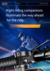 <span class=keywords><strong>Phare</strong></span> de vélo LED 1800 lumens, lampe de poche <span class=keywords><strong>pour</strong></span> VTT, conduite de nuit, camping, batterie rechargeable, étanche IP65 - Product Image 2