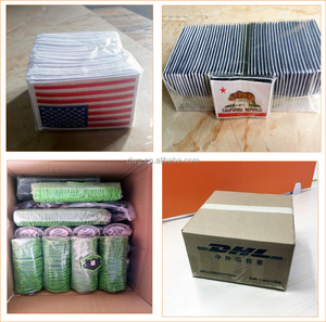 Tùy Chỉnh Thêu Các Bản Vá Lỗi Cá Nhân DIY Logo Huy Hiệu Móc Và Vòng Lặp Sắt Trên Dệt Gắn Thẻ Tên <span class=keywords><strong>Tag</strong></span> Huy Hiệu Thêu Vá - Product Image 4