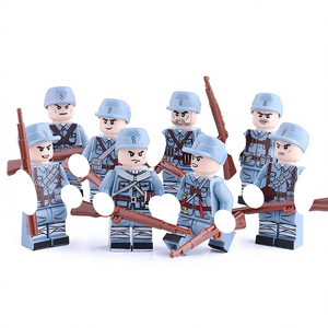 Set di Costruzioni con Blocchi di Piccole Dimensioni della Seconda Guerra <span class=keywords><strong>Mondiale</strong></span>, Modelli di Soldati Americani, Tedeschi e Sovietici in Plastica ABS, Giocattolo da Costruzione per Bambini, Regalo per Ragazzi - Product Image 1