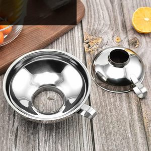 Entonnoir en acier inoxydable de qualité alimentaire, écologique, avec bouchon à vis, 10,5 cm et 14,8 cm, argenté, pour bocaux en verre - Product Image 5