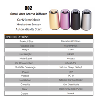 Purificateur d'air USB pour voiture rechargeable, capacité 10 ml, diffuseur d'arômes d'huiles essentielles sans eau, fonctionnant sur batterie, en métal, pour décoration