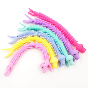 Starry TPR Caterpillar Unicorn Stress Relief Bracelet Venting Pulling Noodles Soft Rubber Toy for Youth (7-14 Years Old) Made - Product Image 5