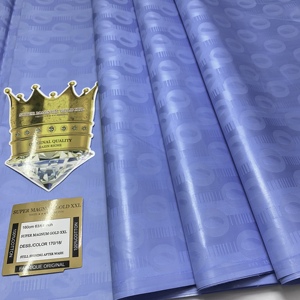 Chất lượng cao ban đầu tissu bazin Riche khả năng chịu nước của phụ nữ Châu Phi ăn mặc Vải 5 mét Áo bazin ren thổ cẩm dệt - Product Image 3