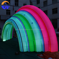 Arche gonflable publicitaire géante personnalisée pour l'extérieur, modèle arc-en-ciel avec souffleur, en tissu Oxford, accessoires de décoration pour événements