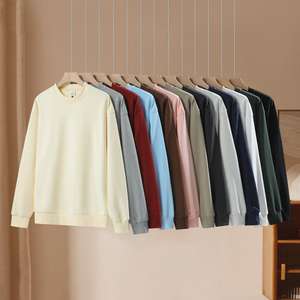 Venta al por mayor Unisex de gran tamaño de cuello redondo sudadera bordada Casual <span class=keywords><strong>XL</strong></span> patrón de estilo sólido en blanco O cuello Sudadera con capucha para los hombres - Product Image 2