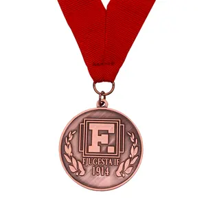 Entwerfen Sie Ihre eigenen individuellen Gold-Silber-Bronz-Metall-Zink-Legierung Bogenschießen-Medaillen 3D-Schießen Rennen-Teilnahme-Medaille mit Band