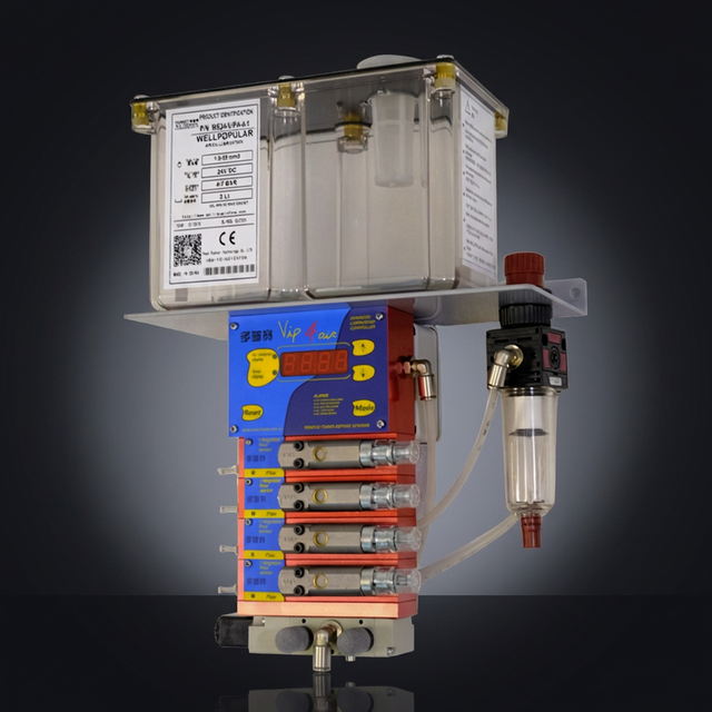 Compact Air Oil Lubrication System MS24-VIP4-4-1 Automatic Lubricating Oil Pump CNC Machine Centralized Lubrication Pump