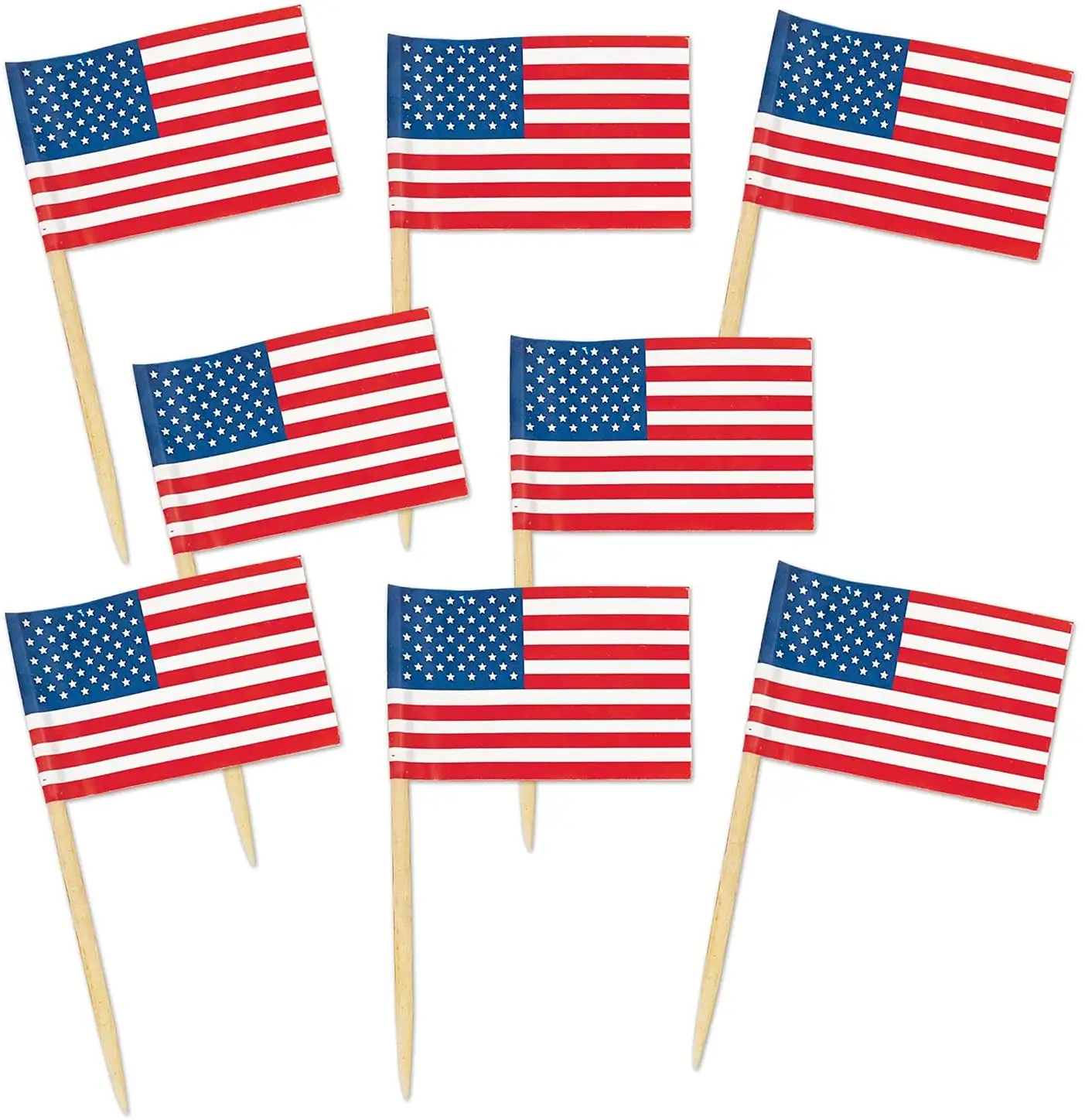 مخزون جديد الولايات المتحدة الأمريكية مسواك العلم العلم والأمة يختار عصا صغيرة للحفلات مزينة