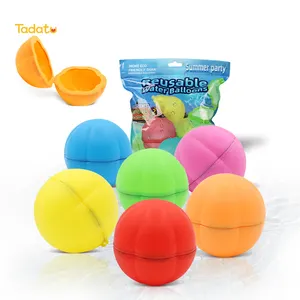 12 buah pak bom air tidak bisa pecah musim panas mainan luar ruangan bola cipratan diri segel silikon magnetik balon air dapat digunakan kembali
