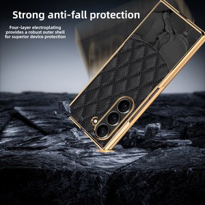 เคสโทรศัพท์ลายเพชรแบบชุบไฟฟ้ารุ่นใหม่ ออกแบบมาสำหรับ Samsung Z Fold 6 - Product Image 3