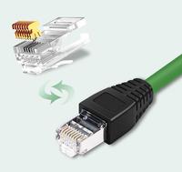 Asenbo M12 4Pin D Code Te RJ45 Male Kabel Connector Profinet Kabels Cat5e Ethernet Lijn Flexibele Voor Router Industriële Apparatuur