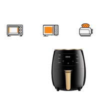 Meilleure vente d'usine haute capacité 1400W 6L Smart Air friteuse Pot allemand double numérique électrique multifonctionnel vente chaude Air