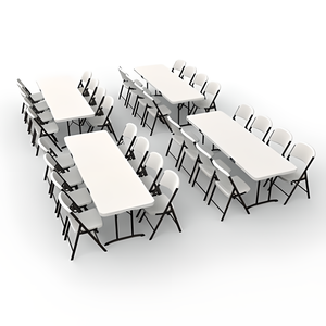 Chaises et tables pliantes en plastique pour événements, <span class=keywords><strong>location</strong></span> en gros, pas cher, pour extérieur, banquet, <span class=keywords><strong>jardin</strong></span>, mariage, fête - Product Image 2