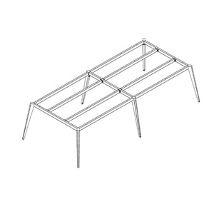 Guangzhou <span class=keywords><strong>BERSON</strong></span> muebles suministro directo Marco de mesa de conferencia mesa de metal pata de escritorio - Product Image 1