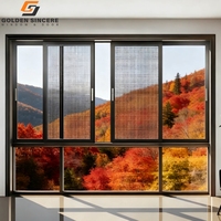 Fenêtre coulissante en aluminium durable GS OEM avec moustiquaire, conception à glissement facile pour balcon et chambre