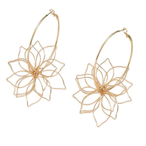 Eleganti Orecchini da Donna in Stile Bohémien, Creativi a Forma di Fiore in Filo di <span class=keywords><strong>Ferro</strong></span> Traforato, Miglior Regalo per Amiche N95166 - Product Image 2