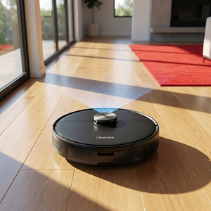 Liberbot - Aspiradora Robótica Eléctrica de Alta Calidad con Filtro HEPA, Motor sin Escobillas con Giroscopio, Control por Aplicación, Función de Limpieza en Seco y Húmedo - Product Image 4