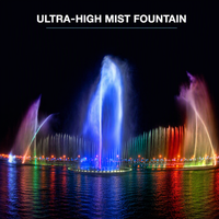 Air Mancur Jet Mist Super Tinggi LISHI untuk Plaza Kota, Opsional RGB LED DMX512 Kontrol PLC, Pasokan Proyek Langsung Pabrik B2B