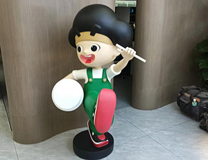 K702 benvenuto pubblico ospite succo di bevanda tizio statua del ristorante negozio di cartone animato commerciale statuetta di ornamenti d'arte figurativo - Product Image 4