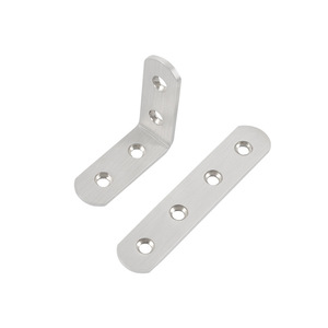 Supports d'angle en acier inoxydable 50x50mm, épaisseur 3mm, supports d'étagère à angle droit, connecteurs de meubles durables - Product Image 1