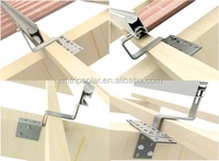 Supports de fixation pour panneaux solaires en alliage d'aluminium pour toiture, crochets de rail, finition anodisée, système de montage pour toit en tuiles, résistant au vent de 60 m/s