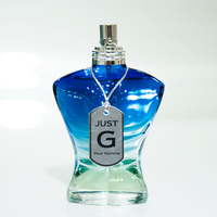 Parfüm für Sie Torso-Flasche Muskel-Gradienten-Hundemarken-Kettenanhänger Charismatischer Fitness-Ätherischer-Geist Dunkelblaue Box