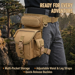 <span class=keywords><strong>Sac</strong></span> de jambe extérieur personnalisé en usine, sacoche de cuisse Molle en nylon multi-poches, ceinture de taille pour cyclisme, randonnée, chasse, hommes et femmes, OEM - Product Image 2
