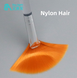 Biểu Tượng Tùy Chỉnh Chăm Sóc Da Spa Fan Mặt Bàn Chải Sợi Tổng Hợp Mặt Nạ Hóa Chất Peel Fluffy Mặt Fan Hâm Mộ Bàn Chải Cho Khuôn Mặt - Product Image 5