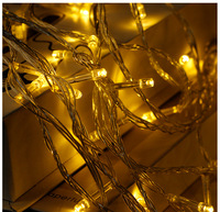 Guirlandes lumineuses à fil transparent blanc chaud, prise britannique, basse tension, IP44, étanches, 8 modes, extensibles, décorations de Noël
