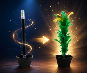 Vendita Diretta dalla Fabbrica: Bacchetta Magica Comparsa che si Trasforma in Fiore, Trucco Magico di Piccole Dimensioni per Spettacoli di Magia per Bambini - Product Image 1