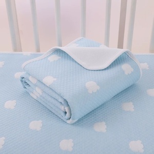 Grand <span class=keywords><strong>matelas</strong></span> à <span class=keywords><strong>langer</strong></span> imperméable et lavable en coton pour bébé, protège-<span class=keywords><strong>matelas</strong></span> respirant et anti-fuite pour tout-petits - Product Image 5