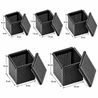 Moules à pain perforés Pullman avec couvercle, en aluminium antiadhésif noir, moule à pain carré, moule à pain de mie, 1,2 mm, pour boulangerie et cuisine domestique