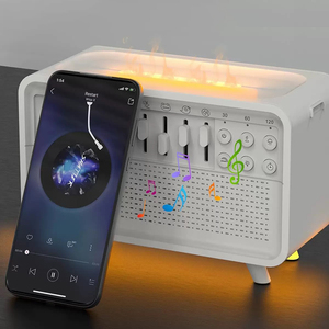 Luftbefeuchter mit Aufwachlicht, Weißes Rauschen, LED-Tischleuchten, Sonnenaufgang-LED-Lampen, Nachtlichter, Wecker, 8 Naturgeräusche, <span class=keywords><strong>Timer</strong></span>, Dekoration - Product Image 4