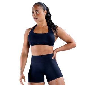 <span class=keywords><strong>Camisa</strong></span> sin costuras para mujer, mallas cortas <span class=keywords><strong>de</strong></span> cintura alta, Sujetador deportivo, conjunto <span class=keywords><strong>de</strong></span> gimnasio, chándal, ropa <span class=keywords><strong>de</strong></span> Yoga, pantalones, Top sólido, conjunto <span class=keywords><strong>de</strong></span> Fitness - Product Image 4