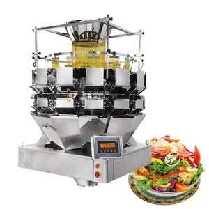 Automatic Fruits Cherry Tomato Carrot Weighing 250g 500g Multi Heads Weighing Filling Machine