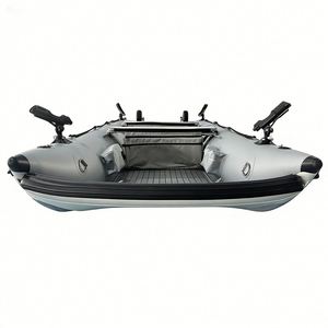 Bateaux pneumatiques catamaran <span class=keywords><strong>de</strong></span> 380 cm, pont en tapis gonflable, capacité <span class=keywords><strong>de</strong></span> 5 personnes, Reachsea avec transom en aluminium, grande <span class=keywords><strong>roue</strong></span>, <span class=keywords><strong>porte</strong></span>-canne à pêche - Product Image 4