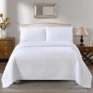 Sólido hogar textil acolchado 3 piezas conjunto al por mayor fresco colcha edredón juego <span class=keywords><strong>de</strong></span> <span class=keywords><strong>cama</strong></span> - Product Image 1