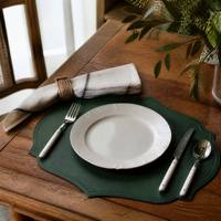 Ensemble de sets de table et sous-verres en similicuir, imperméables, durables, style vintage, avec logo personnalisé, pour la maison et la salle à manger