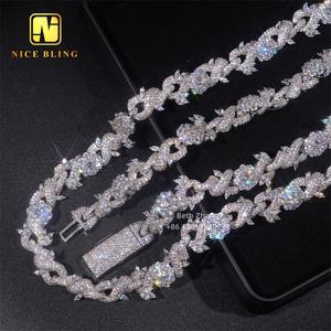 Catene cubane personalizzate moda gioielli Hip Hop 15mm in ottone CZ collana a maglie di diamanti da uomo Design unico Cubic <span class=keywords><strong>Zirconia</strong></span> - Product Image 2