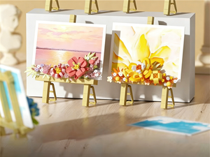 Set di Costruzioni Purple Moon Lake Easel Art |   Kit di Mattoncini per Pittura Floreale 3D |   Decorazioni e Regali Kawaii per la Casa - Product Image 2