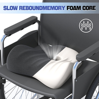Coussin à mémoire de forme, design ergonomique, soulage la sciatique et les douleurs liées à la position assise prolongée, adapté aux bureaux, sièges de voiture, jeux, fauteuils roulants