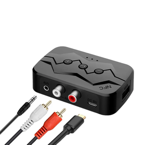 Adaptador <span class=keywords><strong>Transmisor</strong></span> <span class=keywords><strong>Receptor</strong></span> <span class=keywords><strong>Bluetooth</strong></span> <span class=keywords><strong>5.0</strong></span> M23, Adaptador de <span class=keywords><strong>Audio</strong></span> <span class=keywords><strong>Bluetooth</strong></span> con AUX <span class=keywords><strong>NFC</strong></span> a 2 RCA - Product Image 1