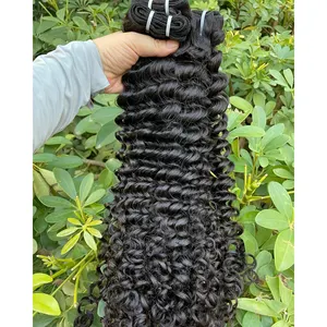 Free Sample Raw Indian Curly Hair Mink Deep Curly Cuticle Aligned Hair Bundles Human Hair Extension Supplier